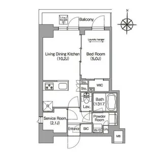 コンフォリア本所吾妻橋II【4階】の間取り