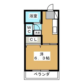 ジュネス中原【2階】の間取り