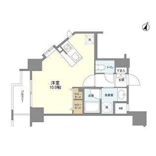 クオーレ靭公園【4階】の間取り