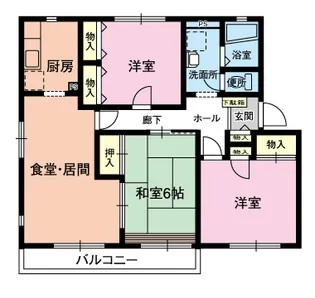 ガーデンハウス南片町【1階】の間取り