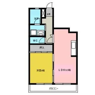 ハイツ河田【1階】の間取り