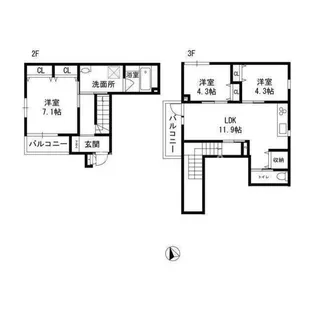 Mieux vie Yoyogi‐Uehara【2階】の間取り