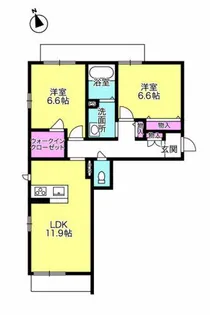 ベレオ アトリエール住吉【1階】の間取り