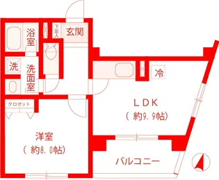 ルート山手【4階】の間取り