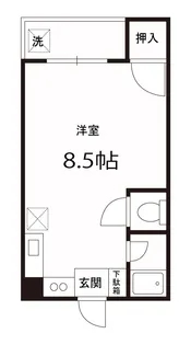 第二清水ハイツ【1階】の間取り