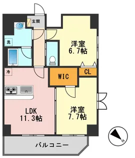 KDXレジデンス瑞江【2階】の間取り