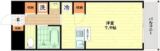 レジディア天神橋【3階】の間取り