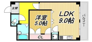 ドゥジェーム・ルミエール【1階】の間取り