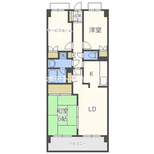 deuxローズレイアA棟・B棟【1階】の間取り