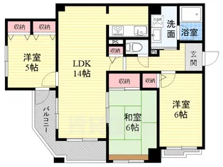 コパン鶴之荘【3階】の間取り