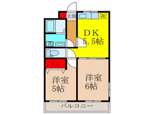 コーポグリーンヒルズ【3階】の間取り