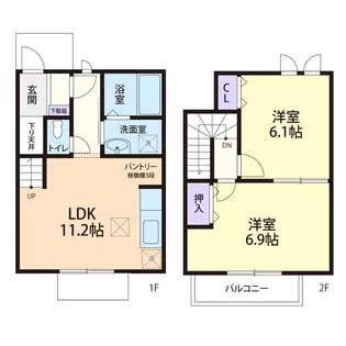 MAISON KN A【2階】の間取り