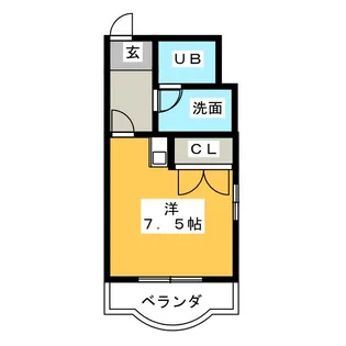 豊岡グリーンハイツ【5階】の間取り