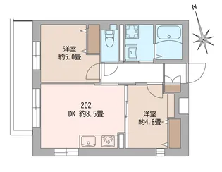 長手門テラス【2階】の間取り