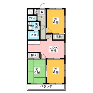 長谷川マンションEAST【3階】の間取り