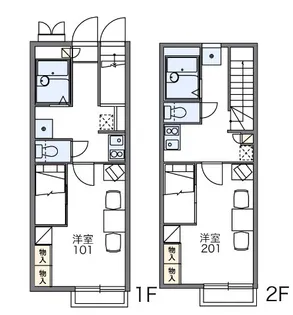 レオパレスクエスタ【2階】の間取り