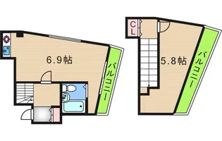 ハイツすずらんパートII【3階】の間取り