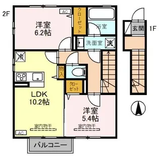 トレジャー・ライト【2階】の間取り