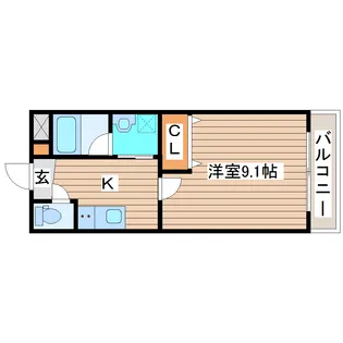 ルネス宮千代【2階】の間取り