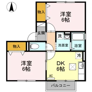 アベイユ B【1階】の間取り