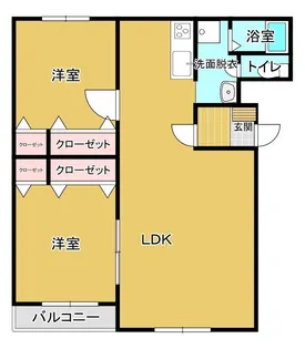 ブルーマーシュ旭 II【3階】の間取り