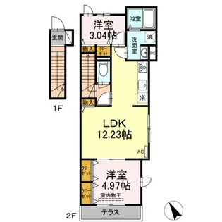 アンジュール代田【2階】の間取り