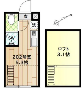 Tefiti(テフィティ)【2階】の間取り