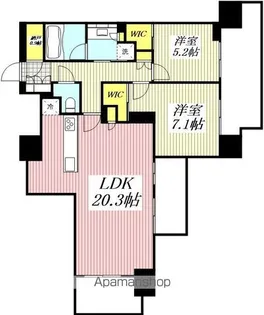 アトラスタワー小平小川【9階】の間取り