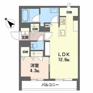 BEREO相生町壱番館【2階】の間取り