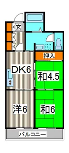 川口飯塚第2ローヤルコーポ【3階】の間取り