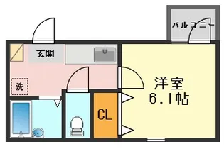 クレフラスト一之江【1階】の間取り