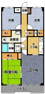 サンマリーナつくば【2階】の間取り