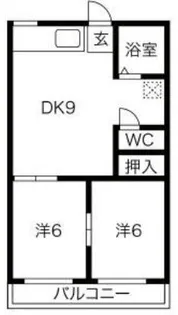 ハイツ東新C【2階】の間取り