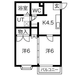 センチュリーハウス津志田B【2階】の間取り