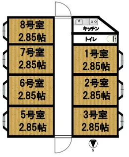 コンフォータブル高幡B棟【1階】の間取り