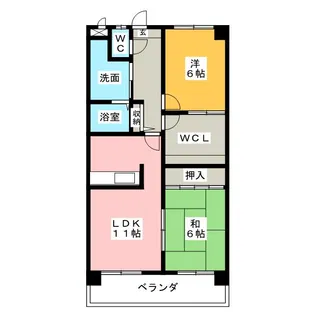 エクシブ花ノ木【1階】の間取り