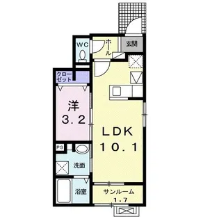 スリジェ III【1階】の間取り