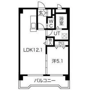 カムパース浄水【1階】の間取り
