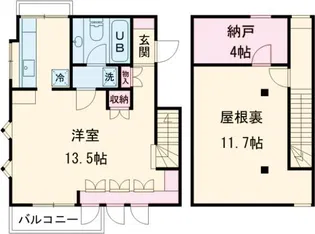 ヒルサイドハウス【2階】の間取り