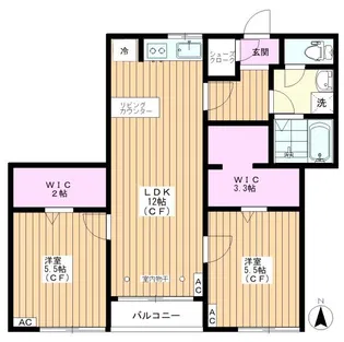 【旭化成ヘーベルメゾン】メゾンサンライズ【2階】の間取り