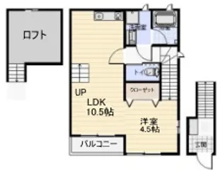 ラヴェール南蔵本【2階】の間取り