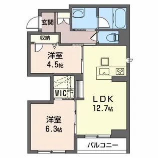 アマテラス泉中央【3階】の間取り