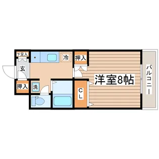 アーバンステイツニュー大和【2階】の間取り