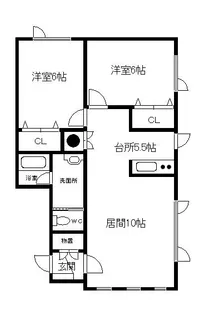 アイランドKII【1階】の間取り