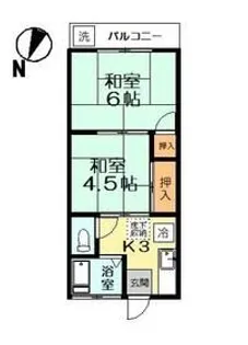 コーポサカエ【2階】の間取り