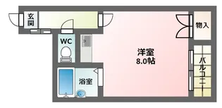 NYK針中野【6階】の間取り