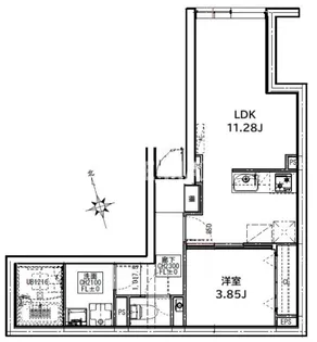 CREAL新富町【1階】の間取り