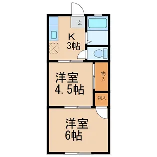 国谷ハイツ【2階】の間取り