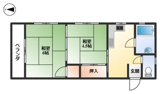 2DKの間取り画像