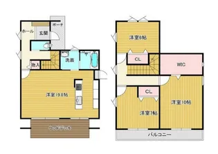 熊本県熊本市東区小山1【一戸建】の間取り